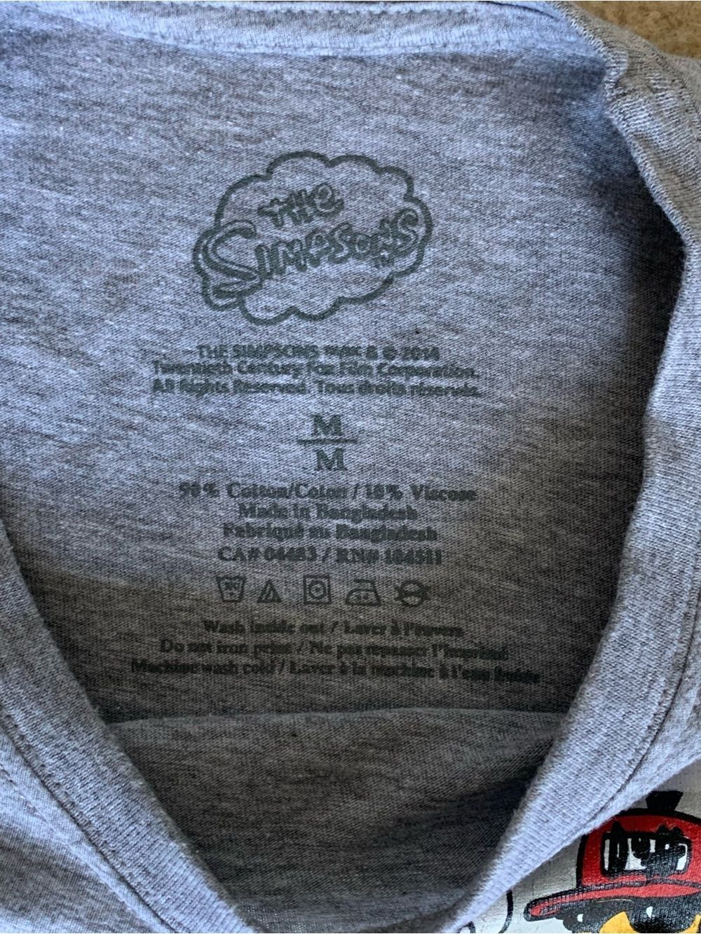 The Simpson’s Graphic Crewneck T-Shirt - Gray - Picture 6 of 6